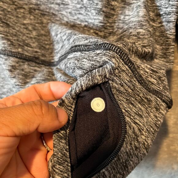 Lululemon Ready to Rulu Fleece Pullover Heathered Black Size 6 - Picture 7 of 7